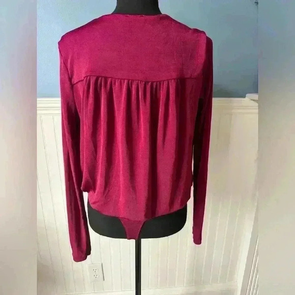NWOT Free People Revolve Turnt Bodysuit ~ Dark Rhubarb ~ Medium - Picture 6 of 8